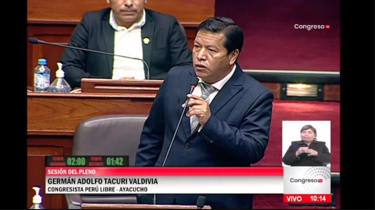 Germán Tacuri congresista de Perú Libre